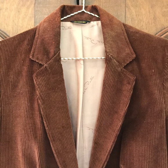 Vintage Oscar de la Renta Brown Corduroy Blazer - Picture 2 of 8